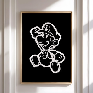 Luigi Poster Digital File ((Mario Brothers || Luigi Drawing || Luigi Wall Art || Printable Wall Art Poster))