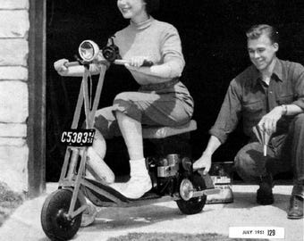 Planos de scooter de gasolina vintage Descarga digital Archivos PDF