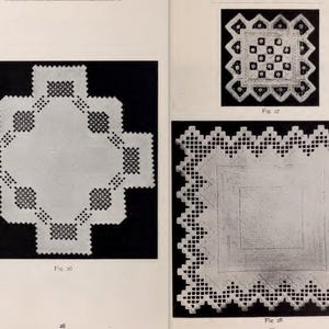Leçons de broderie, manuels vintage, style Hardanger, téléchargement PDF
