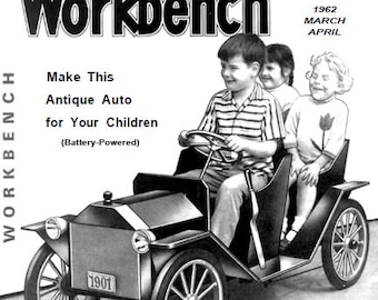 Planos vintage de minicoche para niños (PDF, descarga digital)