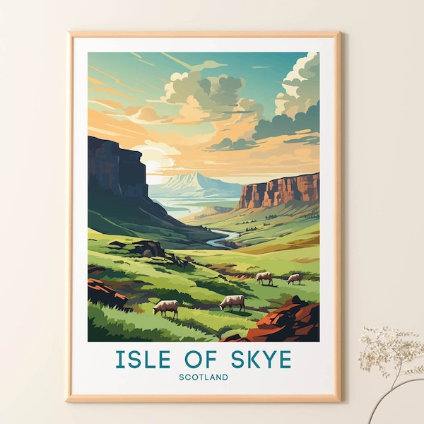 Isle of Skye Travel Print Wall Art Isle of Skye Wall Hanging Home Décor Isle of Skye Gift Art Lovers Scotland Art Lover Gift Isle Poster Art