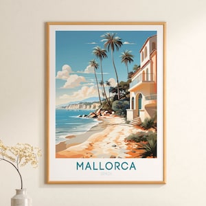 Mallorca Travel Print Wall Art Palma De mallorca Wall Hanging Home Décor Mallorca Gift Art Lovers Spain Art Lover Gift Mallorca Poster Art