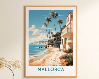 Mallorca Travel Print Wall Art Palma De mallorca Wall Hanging Home Décor Mallorca Gift Art Lovers Spain Art Lover Gift Mallorca Poster Art