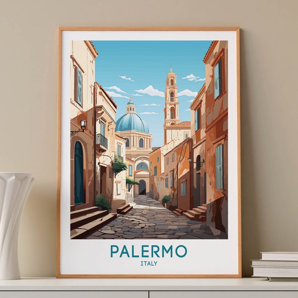 Palermo Travel Print Wall Art Palermo Sicily Travel Gift Palermo Italy Gift Art Lovers Italy Poster Palermo Print Palermo Wall Art Sicily