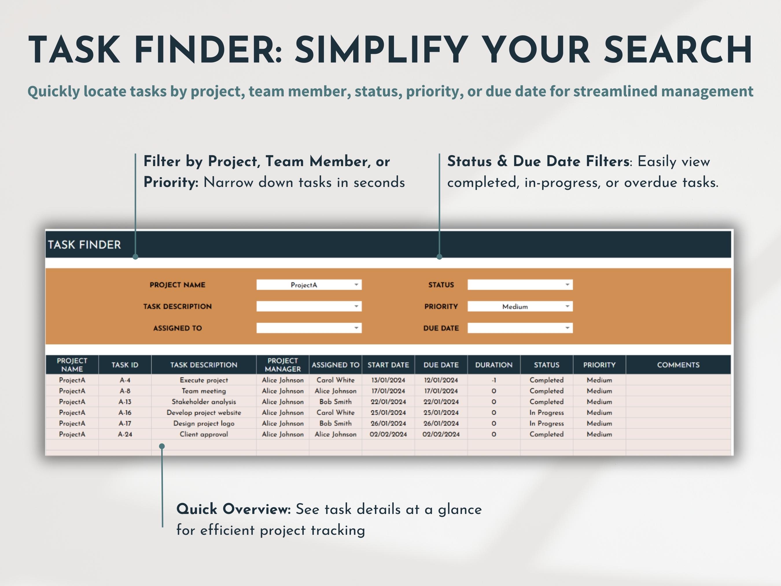Team Task Tracker Team Management Planner to Do List Productivity ...