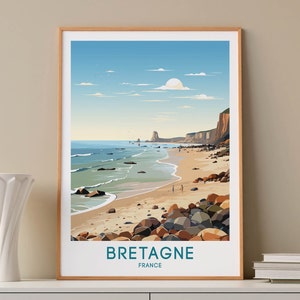 Bretagne Print Brittany Home Decor Seascape Art Print Bretagne Wall Art Brittany Gift Wall Hanging Bretagne France Art Bretagne Poster Print