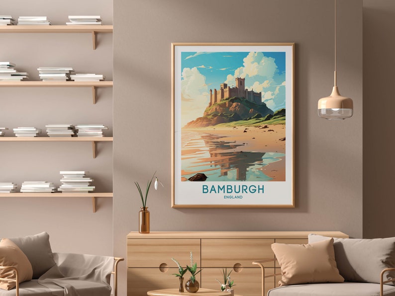 Bamburgh Castle Travel Print Wall Art Northumberland Bamburgh Etsy