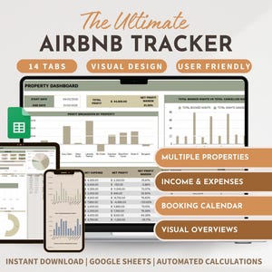 Airbnb Template Income and Expense Tracker Airbnb Host Spreadsheet Rental Multi Property Tracker Vacation Rental Property Management Vrbo