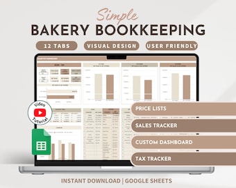 Bakery Bookkeeping Handmade Business Bookkeeping Price List Cookie Business Pricing Small Business Finance Sheet Accounting Profit Loss Log