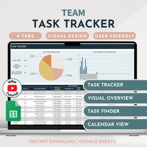 Team Task Tracker Team Management Planner To Do List Productivity Organizer Business Dashboard Employee Task Manager Calendar Project Log