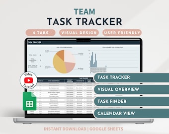 Team Task Tracker Team Management Planner To Do List Productivity Organizer Business Dashboard Employee Task Manager Calendar Project Log