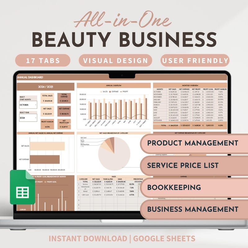 Salon Tracking Template - Etsy