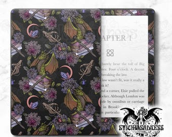 Charcoal Dragon Reader Bookish Decal Insert Skin, Cute Vinyl Wrap for Kindle Kobo iPad Boox Fire, Gift for Book Lover, BookTok Accessories