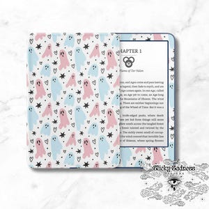 Girly Ghosties Spooky Decal Insert Skin, Cute Vinyl Wrap for Kindle Kobo iPad Boox Fire, Gift for Book Lover, BookTok Accessories