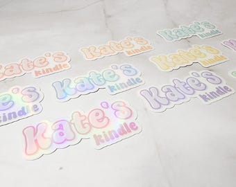 Custom Bubble Kindle Name Sticker, Reading Vinyl Sticker, BookTok Waterproof eReader, Kindle, Cute Funny Gift for Bookworm, Bookish Gift