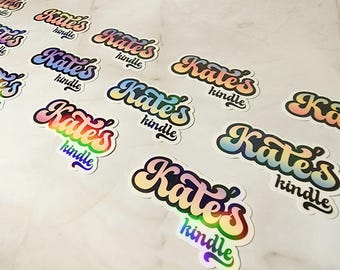 Custom Ombre Kindle Name Sticker, Reading Vinyl Sticker, BookTok Waterproof eReader, Kindle, Cute Funny Gift for Bookworm, Bookish Gift