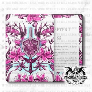 Light Sword & Shield Cute eReader Decal Insert Skin, Cute Vinyl Wrap for Kindle Kobo iPad Boox Fire, Gift for Book Lover, BookTok Accessory