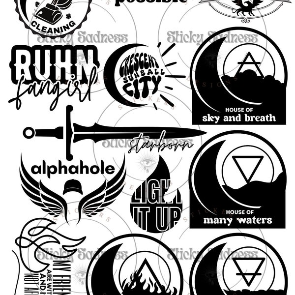 Crescent City Temporary Tattoos, SJM, CC, Gift for Book Lover, Bookish Gift, Bryce Quinlan, Ruhn Danaan, Hunt Athalar, Light it Up, Lunathio