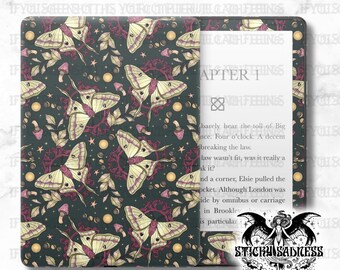 Celestial Eclipse Luna Moth Witchy Design Insert Skin, Vinyl Wrap for Kindle Kobo iPad Boox Fire, Gift for Book Lover, BookTok Accessories