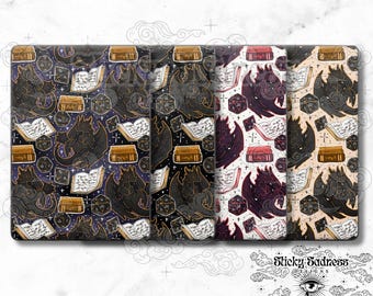 Black Dragon eReader Tablet Insert for Kindle Kobo iPad Boox Fire, eReader Insert, eReader Sticker Design, Bookish Gift for Her
