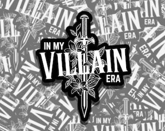 In My Villain Era Multiple Colors, Reading Vinyl Sticker, Smutty Waterproof eReader, Kindle, Cute Funny Gift for Bookworm, Morally Grey