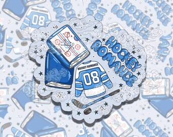 Hockey Romance Colorful Bookish Tropes Waterproof Vinyl Sticker, Gift for Girl Friend, Funny Sticker for Kindle Laptop Water Bottle Journal