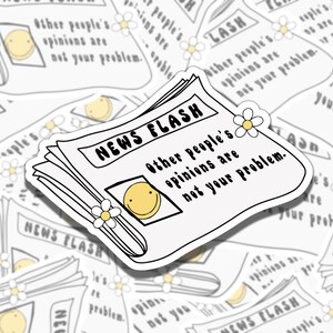 Other People&#39;s Opinions are Not Your Problem Sticker, Cute Sticker, Gift for Friend, Funny Sticker for Kindle Laptop Water Bottle Journal