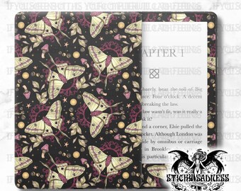 Shadow Eclipse Luna Moth Witchy Design Insert Skin, Vinyl Wrap for Kindle Kobo iPad Boox Fire, Gift for Book Lover, BookTok Accessories