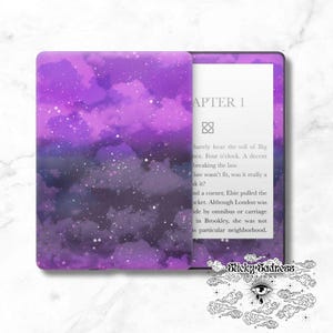 May include: A purple and black galaxy-themed Kindle Paperwhite e-reader cover with a watercolour effect. The cover is designed to fit the Kindle Paperwhite e-reader. The cover has a galaxy design with purple, black, and white colours. The cover is made of a soft, durable material. The cover is designed to protect your Kindle Paperwhite from scratches and bumps. The cover is also easy to clean. The cover is a great way to personalise your Kindle Paperwhite and make it stand out.