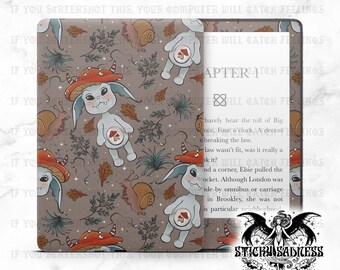 Taupe Shroomy Gremlin Cottagecore Design Insert Skin, Vinyl Wrap for Kindle Kobo iPad Boox Fire, Gift for Book Lover, BookTok Accessories
