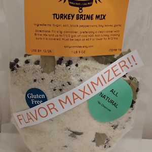 GLUTEN FREE/Poultry/Turkey Brine Mix | Seasonal /Maximizes Flavor