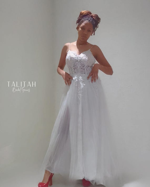 chinese dress ladies White Long Handmade Popular Wedding Dresses, Elegant Lace Up Beautiful –  SposaBridal main image 0