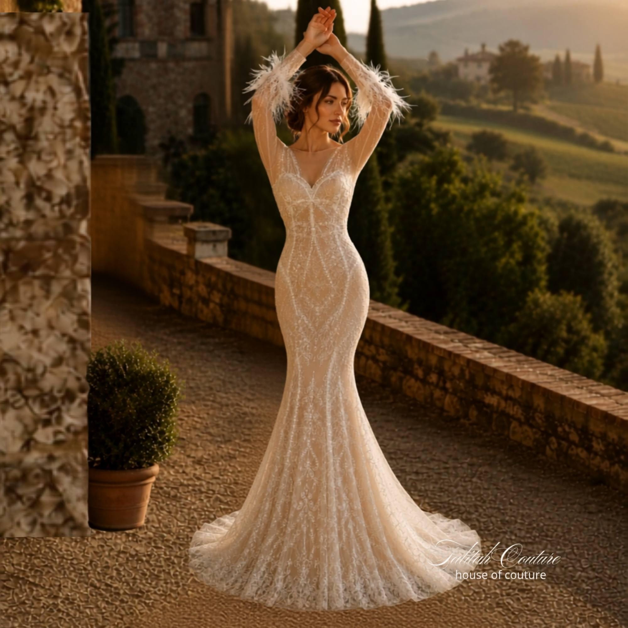 swarovski mermaid wedding dress C2022-VB88