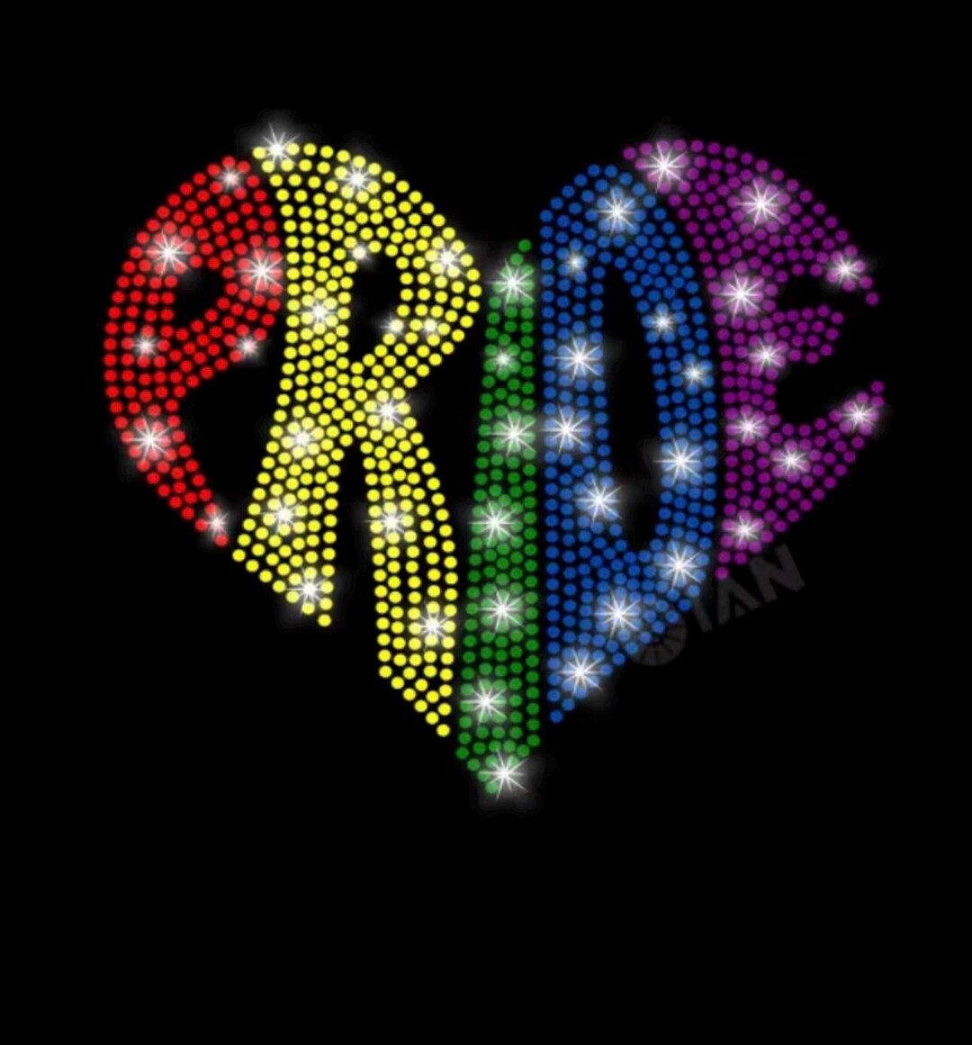 Pride Rhinestone Transfer Pride Rhinestone Patch - Etsy