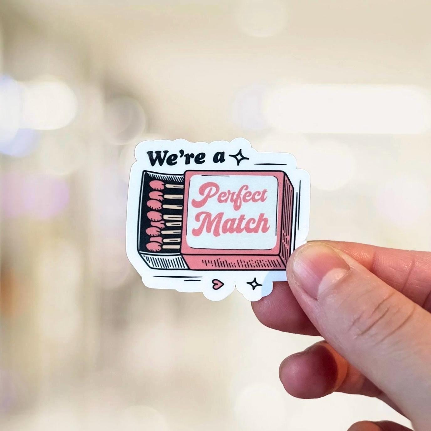 Perfectmatch Sticker We’re a Perfect Match Sticker, Cute Sticker for Girlfriend, Waterproof ...