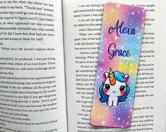 Personalized Unicorn Gift For Girls Personalized Gift for girls Unicorn Bookmark for girls, Personalized unicorn bookmark for girls