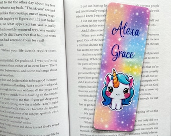 Personalized Unicorn Gift For Girls Personalized Gift for girls Unicorn Bookmark for girls, Personalized unicorn bookmark for girls