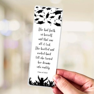 Personalized Graduation Bookmark: Class of 2025 Gift