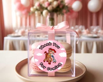 Pink Toy Story Thank You Stickers, Girl Birthday Party Thank You Stickers, Personalized Favor Tags, Party Favor for girls birthday, Jessie