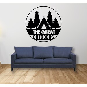 The Great Outdoors Sign Metal art DXF File en PNG Home Decor
