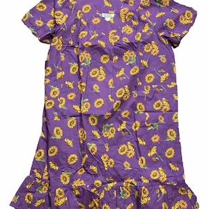 purple sunflower dress Sunflower Soire Satin Maxi Dress Purple Size XS from Hello Molly