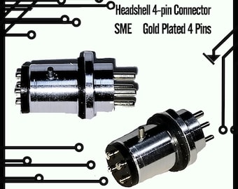 4-Pin Gold Plated SME Headshell connector - CNC quality Turntable replacement part Record Player DIY