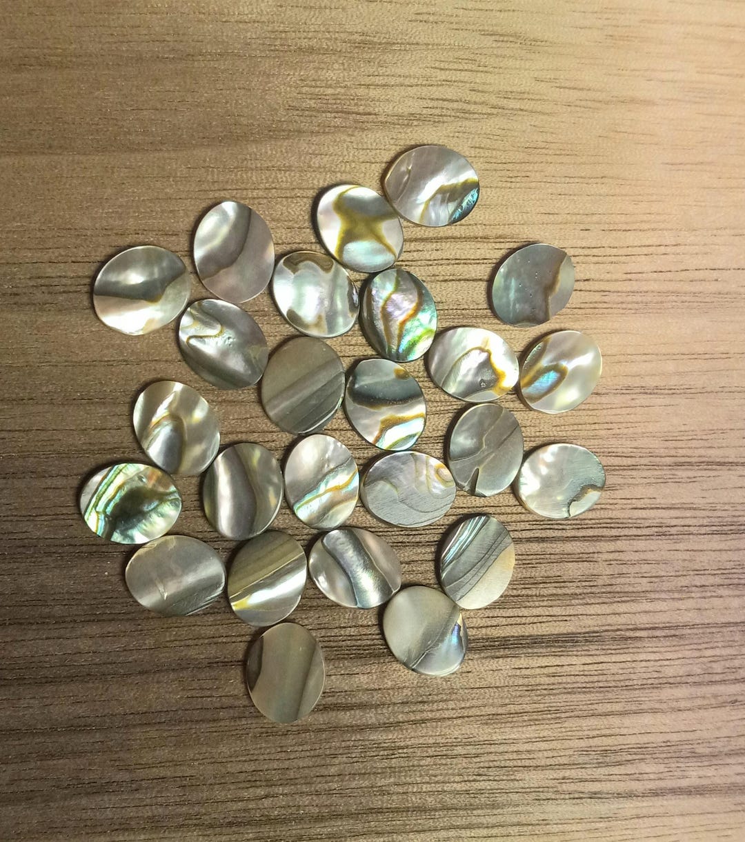 25 Pieces Genuine Abalone Shell Inlay Blanks -oval Shape - 9.5mm × 8mm ...