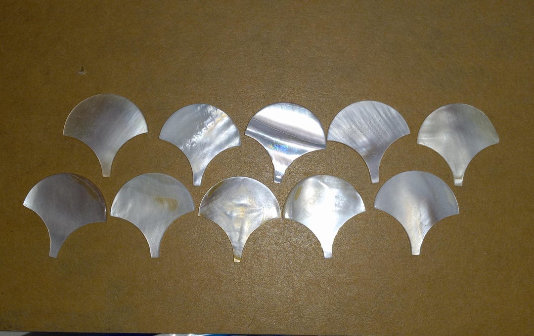 10 Pieces Genuine Mother of Pearl Shell Inlay Blanks 25mm × 25mm ×1.6mm ...