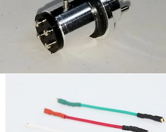 4-Pin Gold Plated EMT Headshell connector - with 4 pc. Lead wire set -  quality Turntable replacement part Record Player DIY