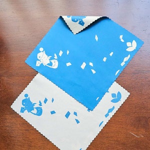 Delivery Moogle, Blue & White, Double-Sided Microfiber Cloth || Final Fantasy XIV