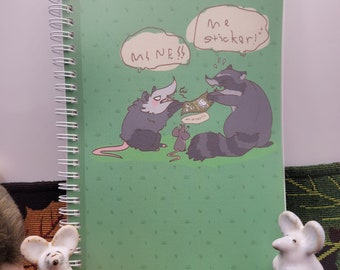 Re-Usable Sticker Book: Opossum, Raccoon & Rats (Spiral Bound)