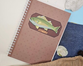 DISCOUNTED!!! Re-Usable Sticker Book: Mounted Sea Bass with Plaque, "Women Fear Me" (Spiral Bound)