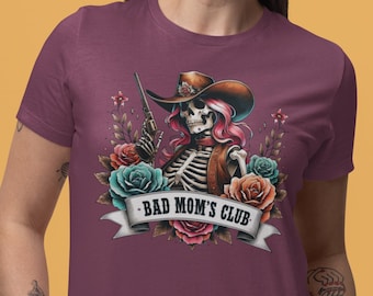 Bad Moms Club Tee - Halloween Skeleton Shirt - Funny Best Friend Gift Idea, Sweatshirt or V-Neck available too