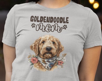 Camiseta Goldendoodle Mom | Presente de aniversário Doodle Mom | Camiseta de presente para amantes de cães | Presente para amantes de Goldendoodle | Camiseta Softstyle Unisex Bella Canvas